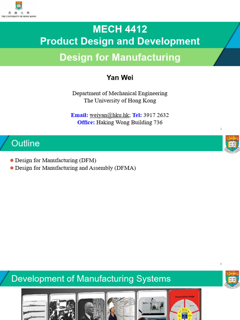 Design for Manufacturing Guide | PDF | Reliability Engineering ...