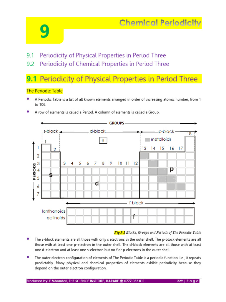 Period 3 Element Properties Explained | PDF | Ionic Bonding | Periodic ...