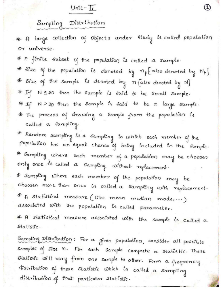 Sampling Notes | PDF