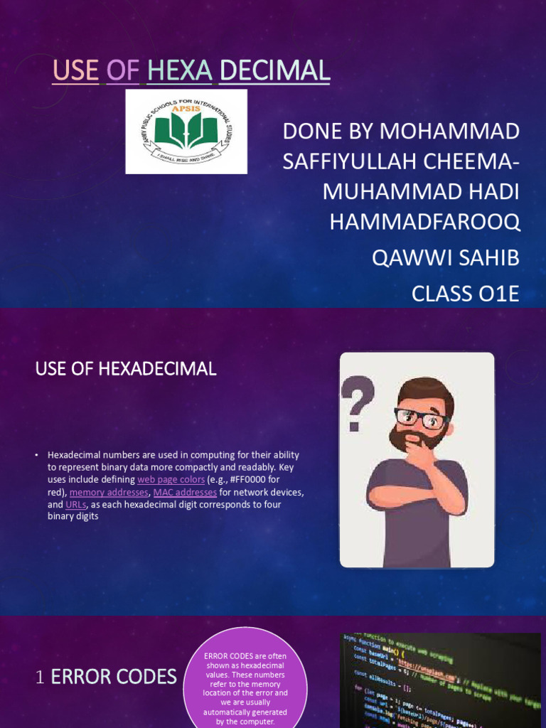 Use of Hexadecimal | PDF