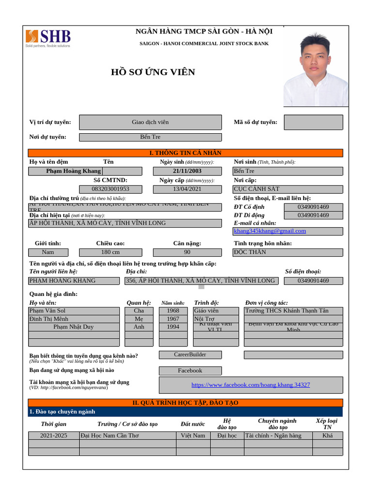 CV SHB | PDF