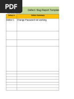 Defect/Bug Report Template Guide | PDF