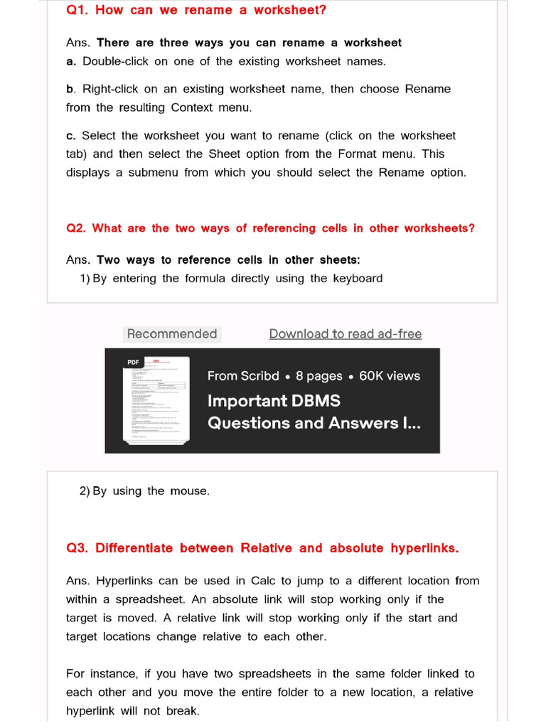 Electronic Spreadsheet | PDF