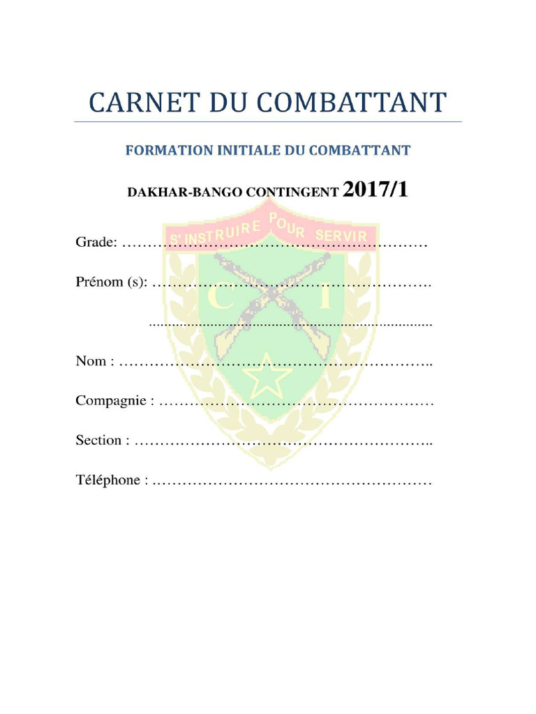 Carnet Du Combattant Fic | PDF | Image Scanner | Computer Hardware