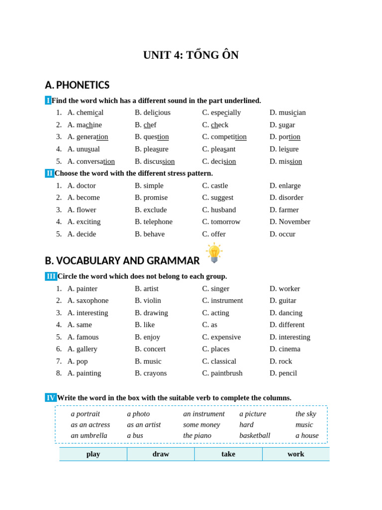 Phonetics and Vocabulary Practice Guide | PDF | Lunch | Meal