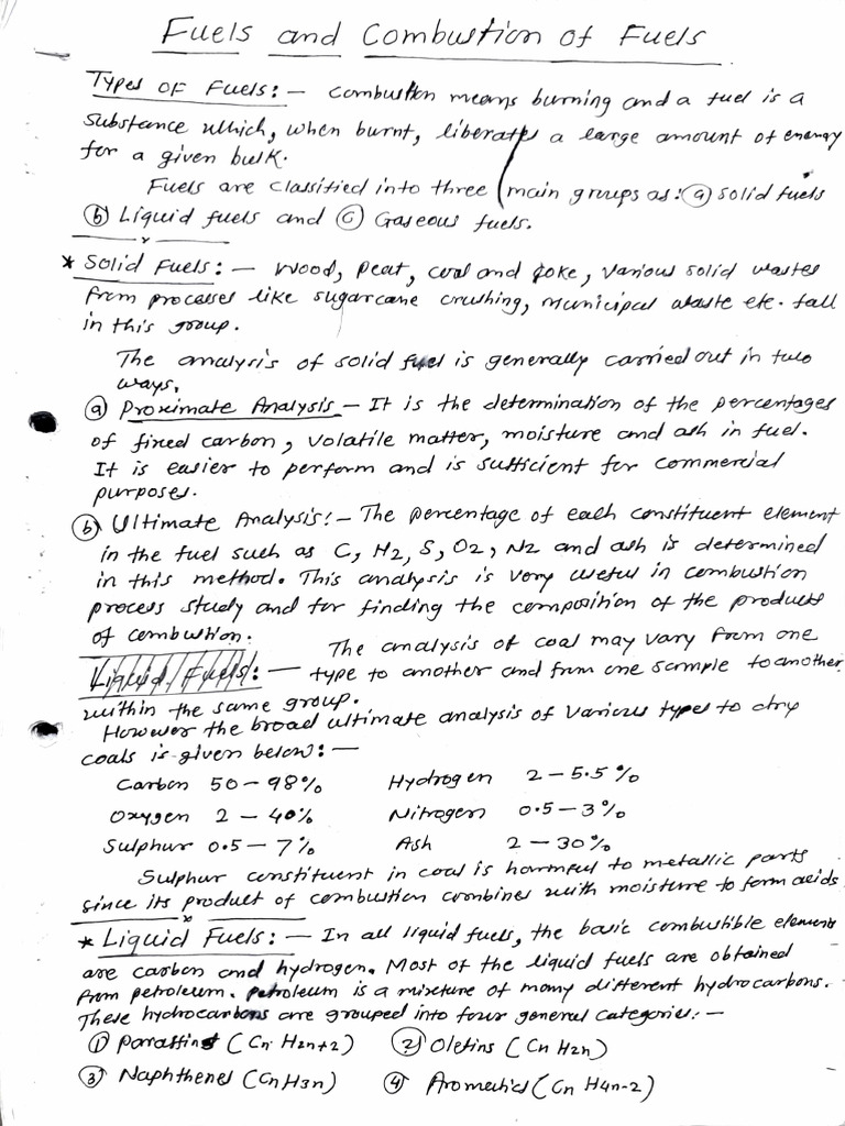 Unit No. 5 Fuel and Fuel Combutions | PDF