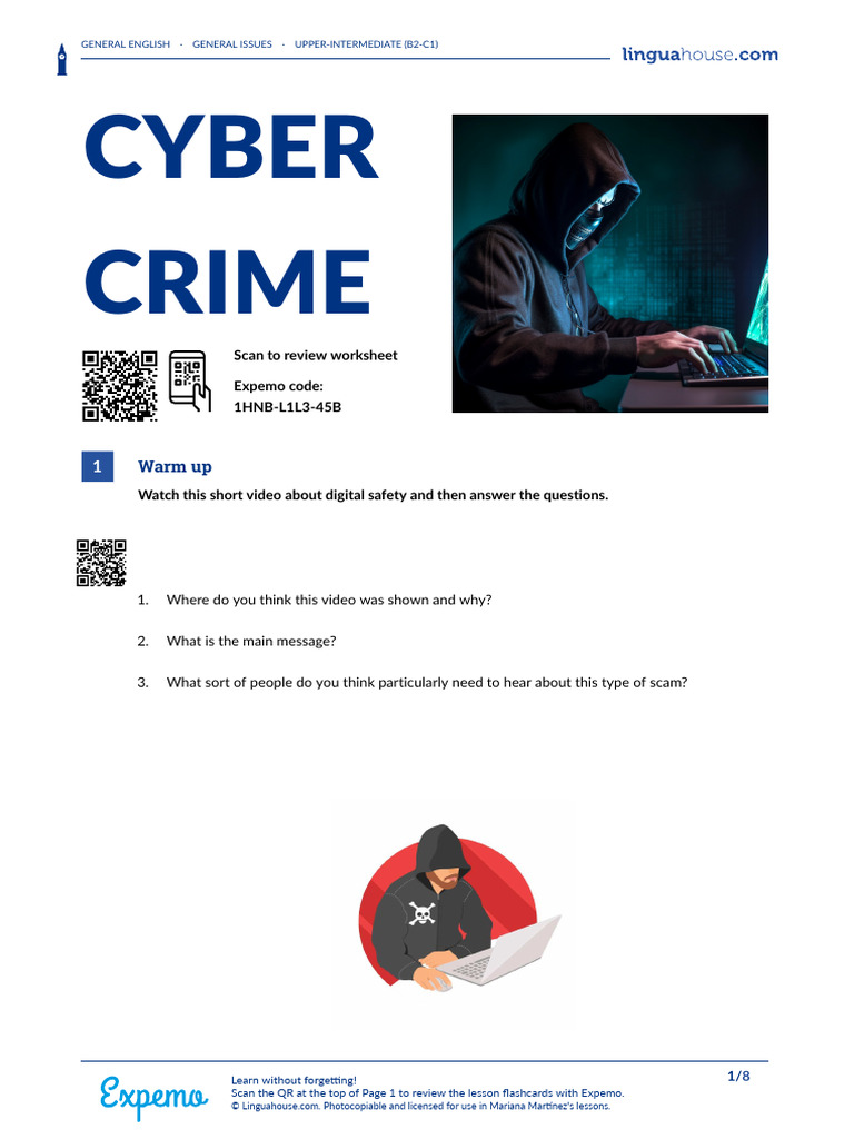 Understanding Cyber Crime: A B2-C1 Guide | PDF | Cybercrime | Phishing