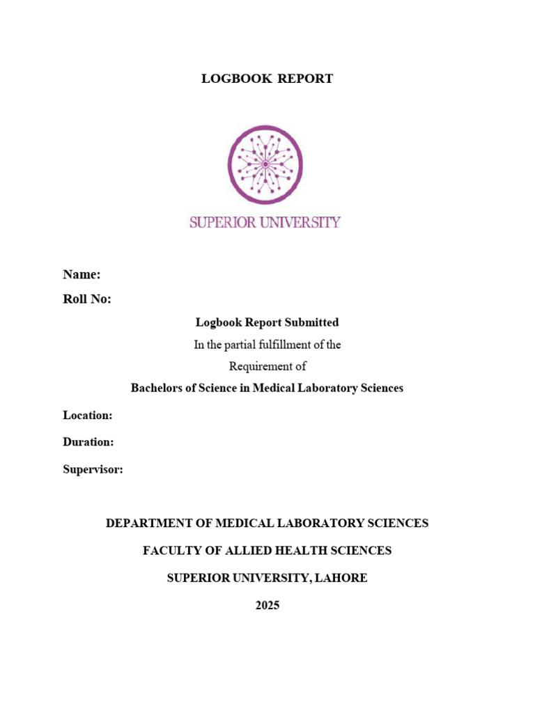 Medical Laboratory Logbook Report | PDF | Staining | Histology