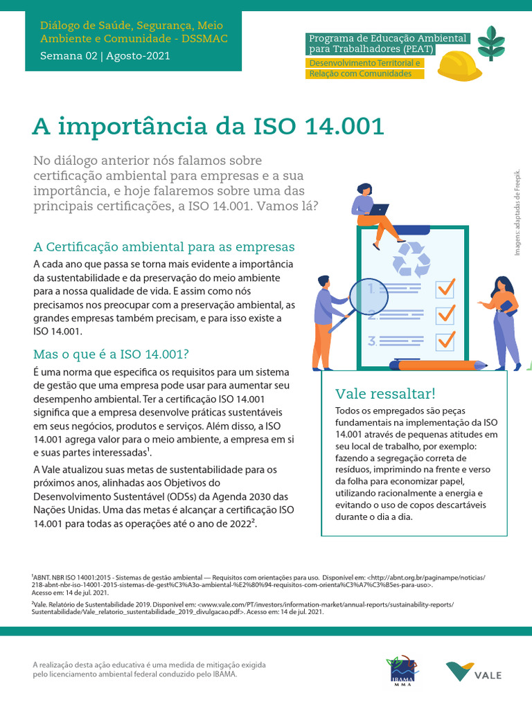 Importância da Certificação ISO 14.001 | PDF | Sustentabilidade ...