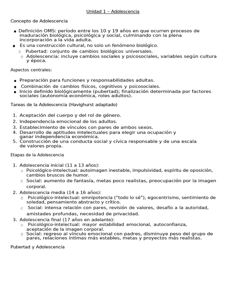 Adolescencia: Cambios y Desafíos Clave | PDF | Adultos | Adolescencia