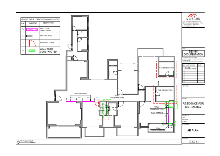 Demolition and Construction Plan Layout | PDF