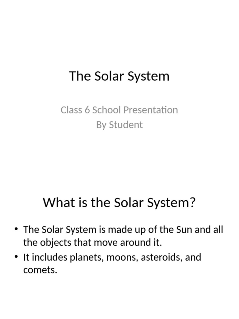 Overview of the Solar System for Kids | PDF