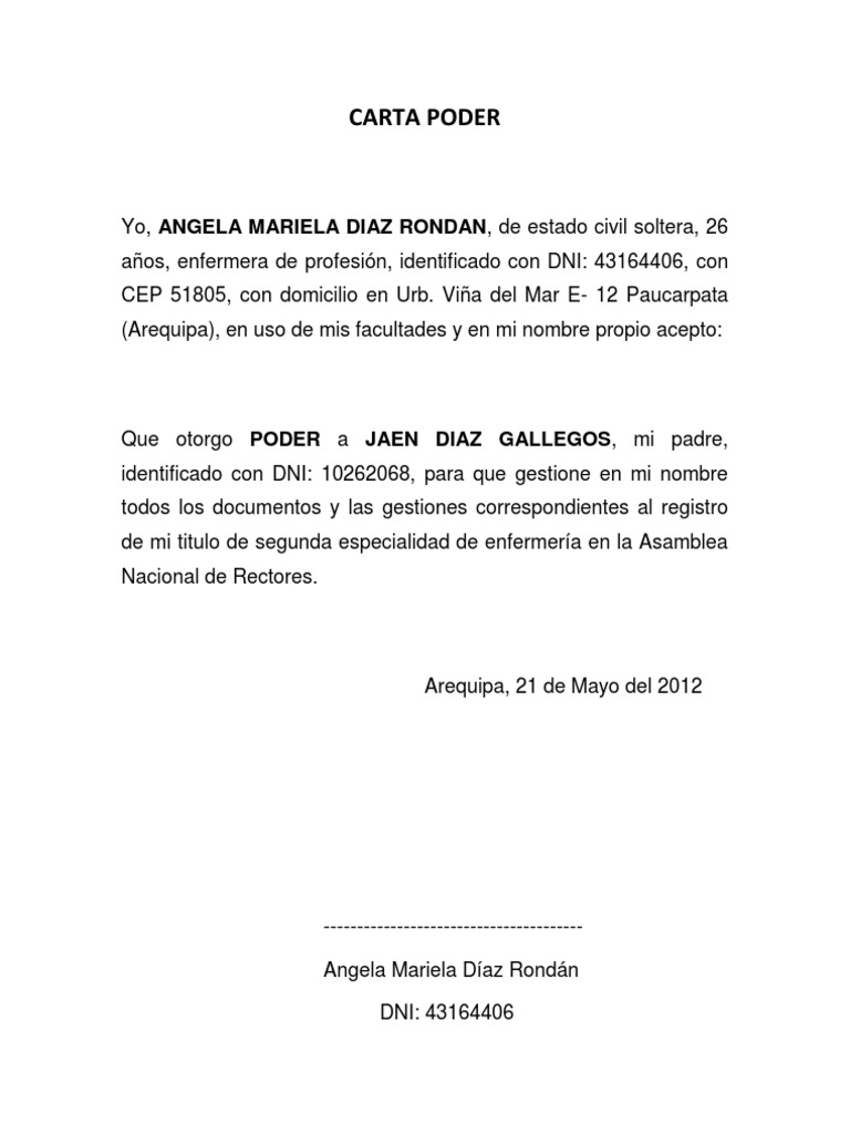 Carta Poder