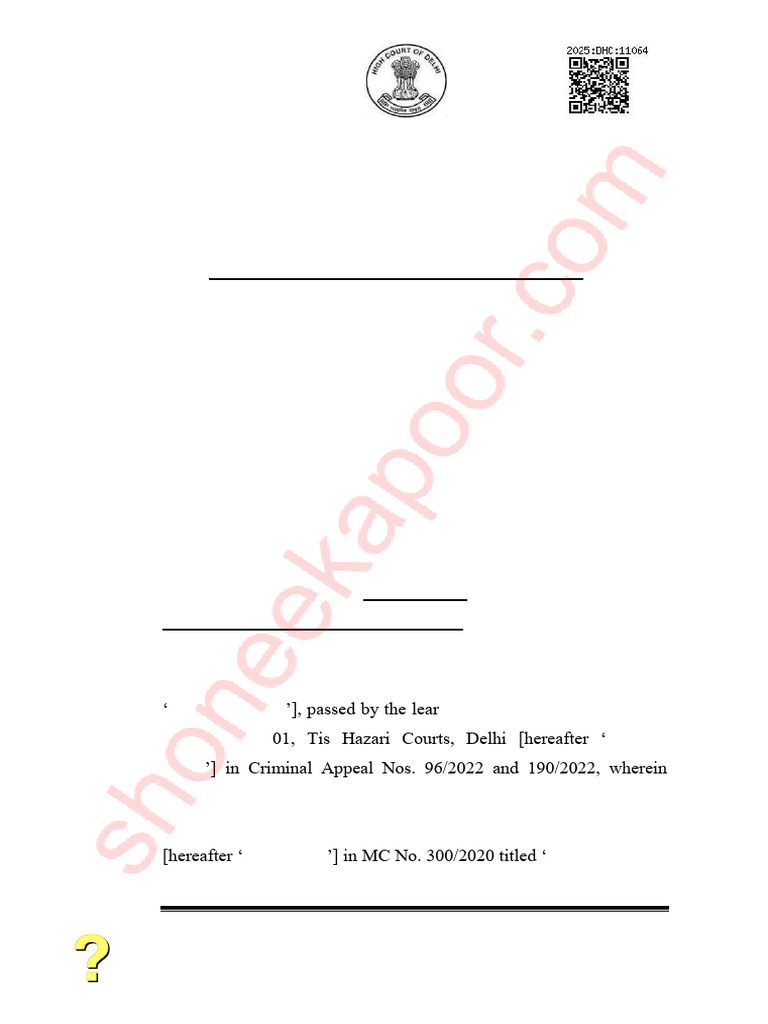Delhi High Court Ruling on Domestic Violence Case | PDF | Affidavit ...