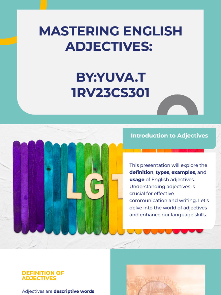 Mastering English Adjectives Guide | PDF