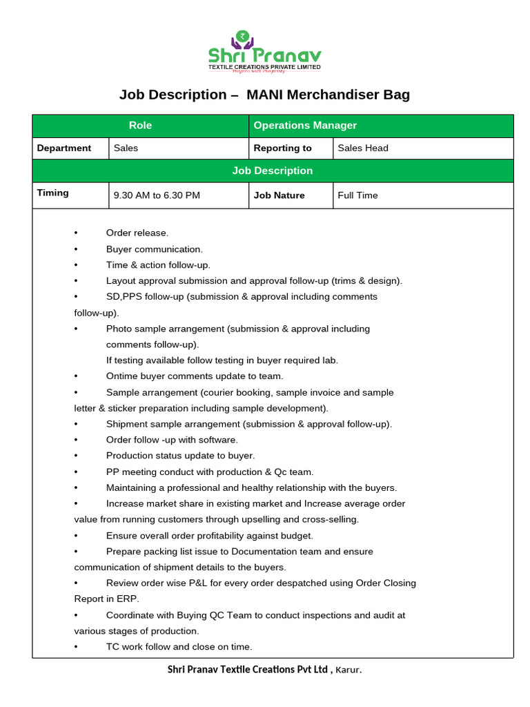 Merch Bag JD | PDF