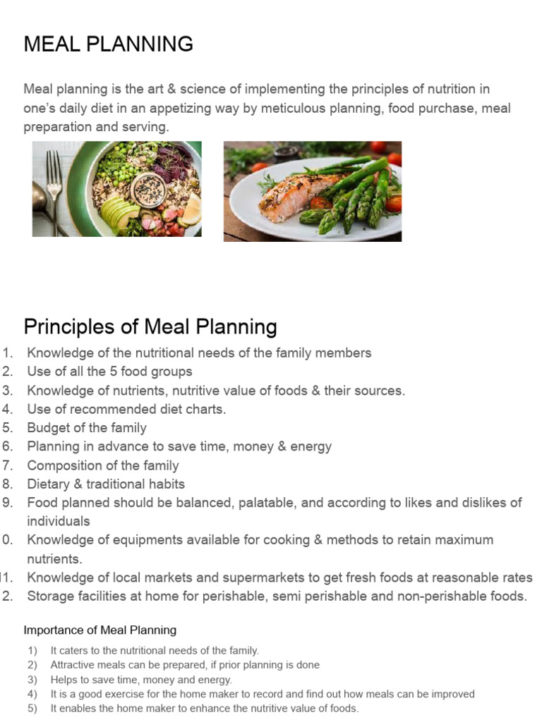 Essential Guide to Meal Planning | PDF | Foods | Nutrition