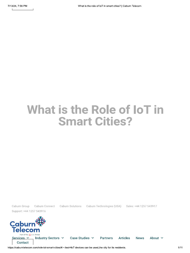 IOT For Smart Cities | PDF