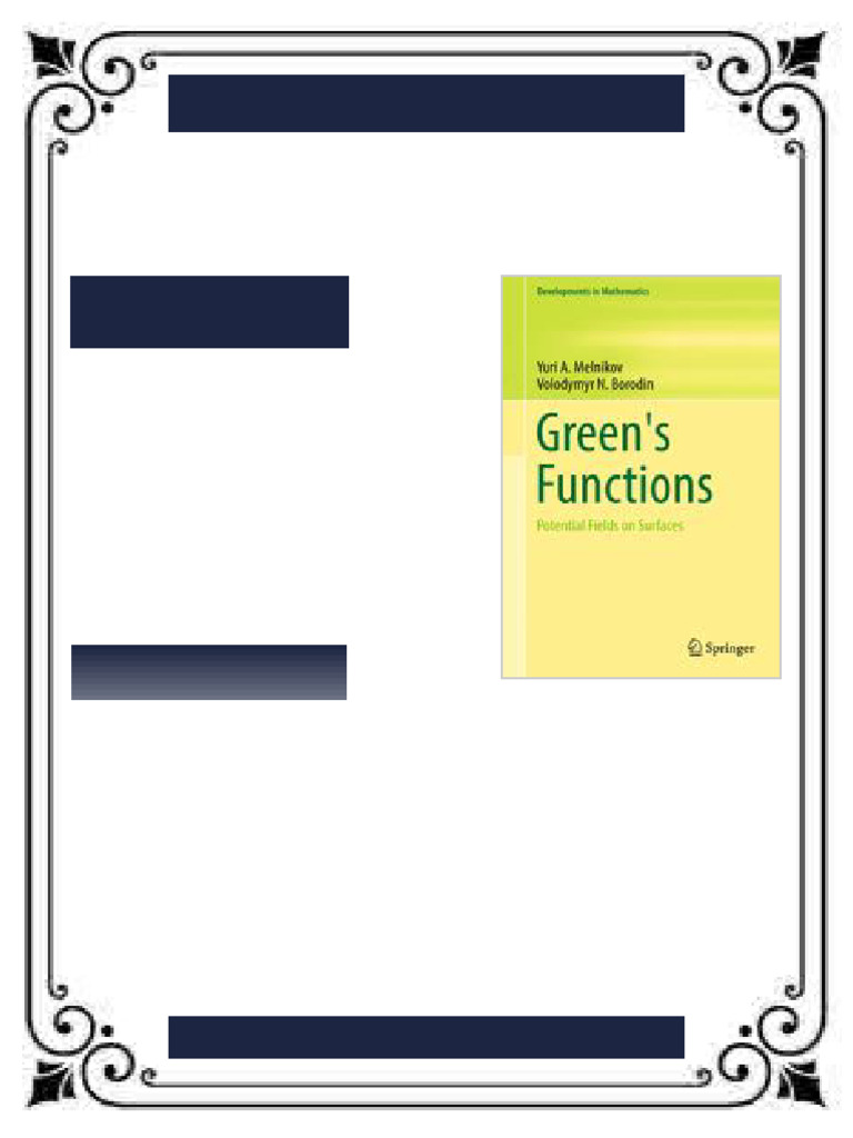 Green S Functions Potential Fields On Surfaces 1st Edition Yuri A ...