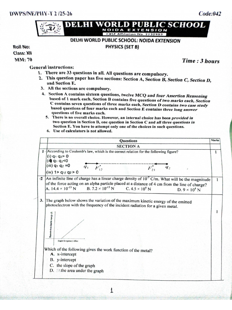 Physics Paper | PDF