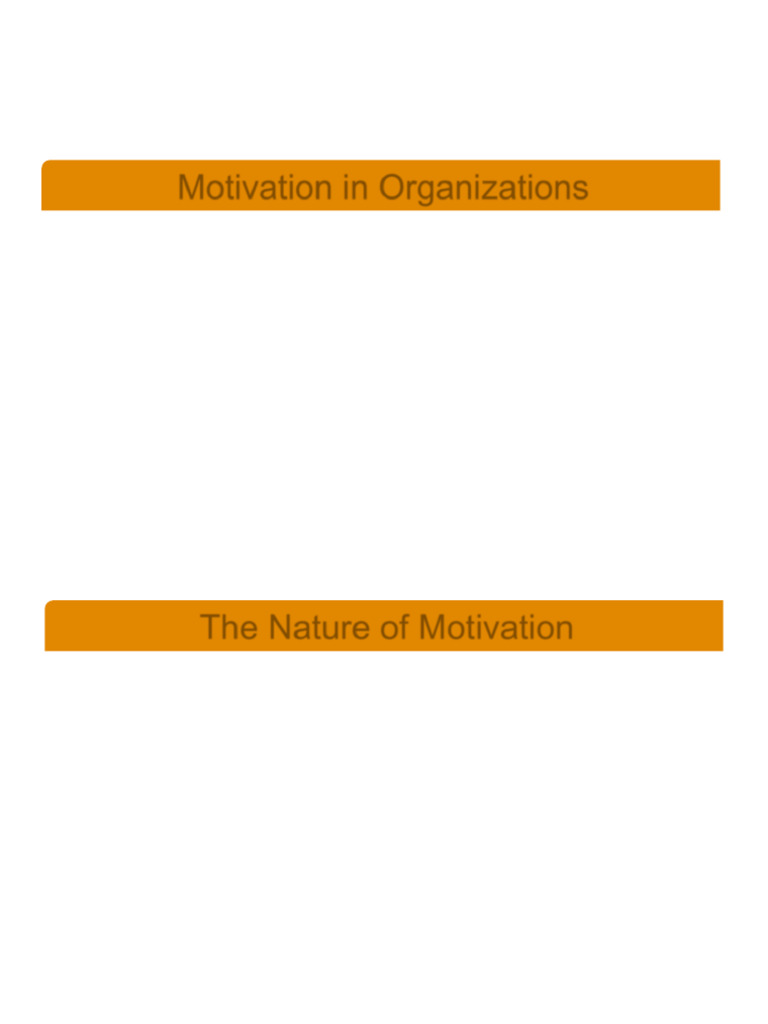 Understanding Motivation in Organizations | PDF | Motivational | Motivation