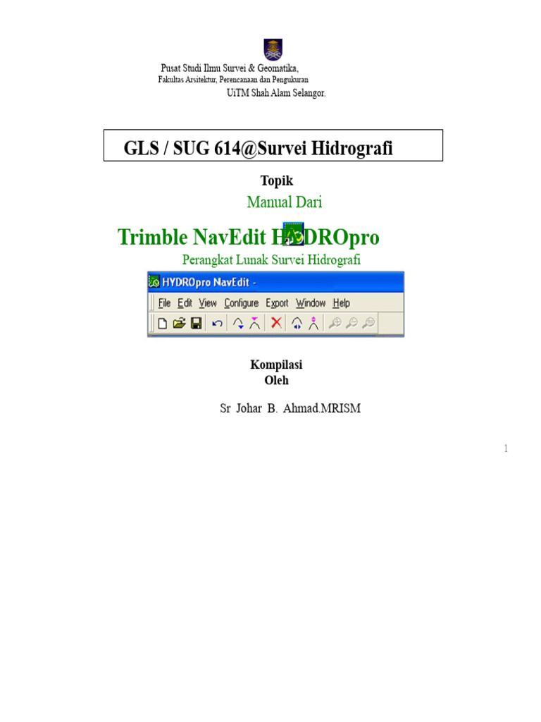 Panduan Penggunaan NavEdit HYDROpro | PDF