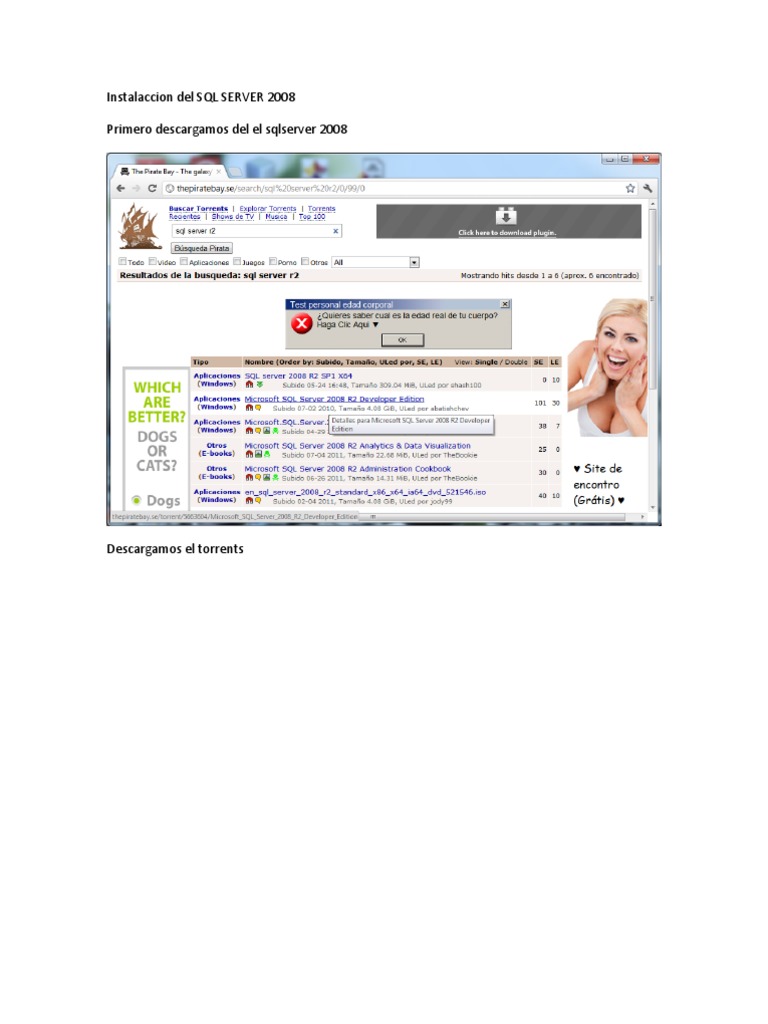 Instalaccion Del SQL SERVER 2008 R2 | PDF | Servidor SQL de Microsoft ...
