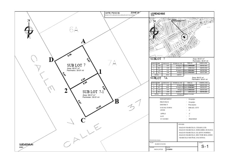 Plan de subdivision Arequipa 99.57 m² | PDF