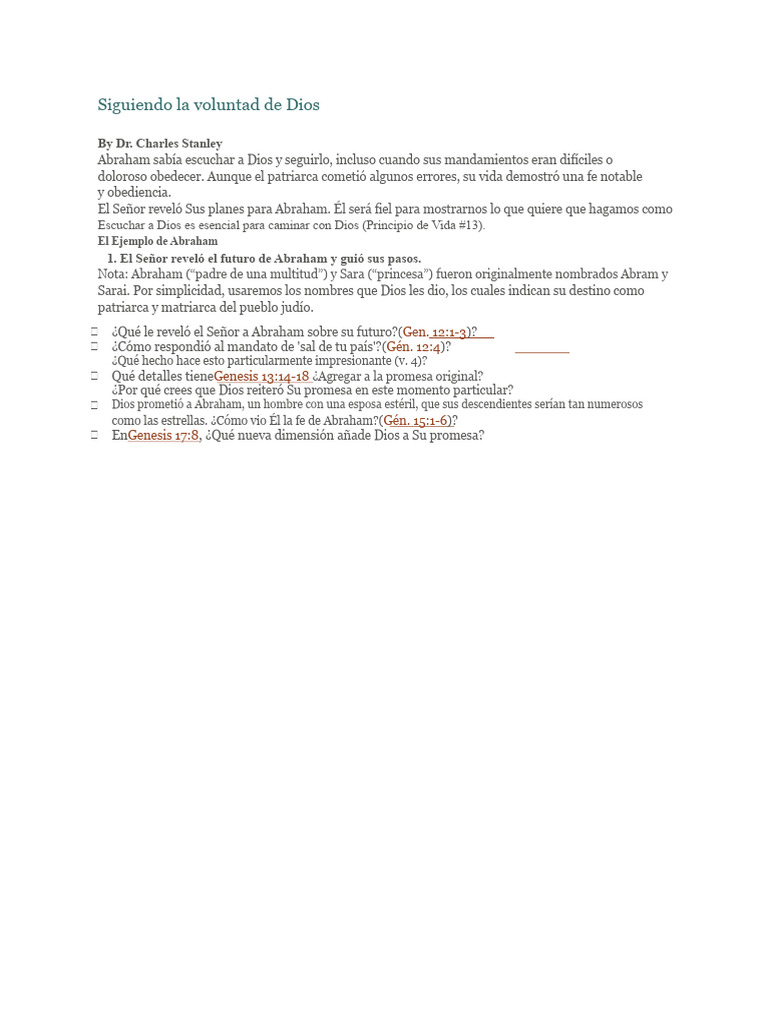La Fe y Obediencia de Abraham | PDF