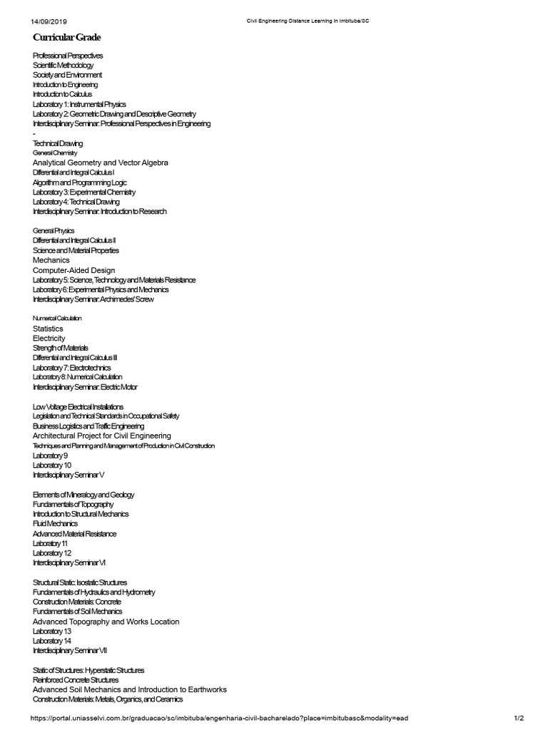 Civil Engineering Distance Learning Imbituba | PDF | Engineering ...