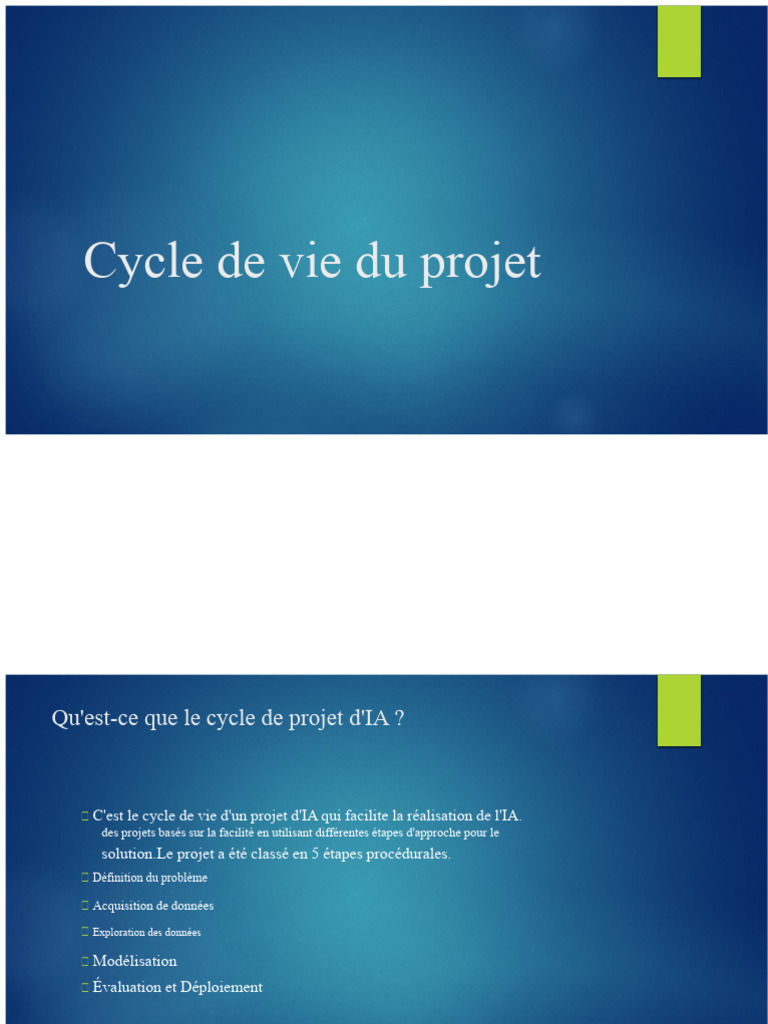 Cycle de vie d'un projet d'IA en 5 étapes | PDF | Apprentissage ...