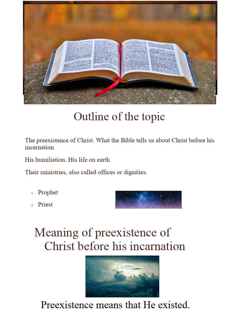 Preexistence and Eternity of Christ | PDF | Incarnation (Christianity ...