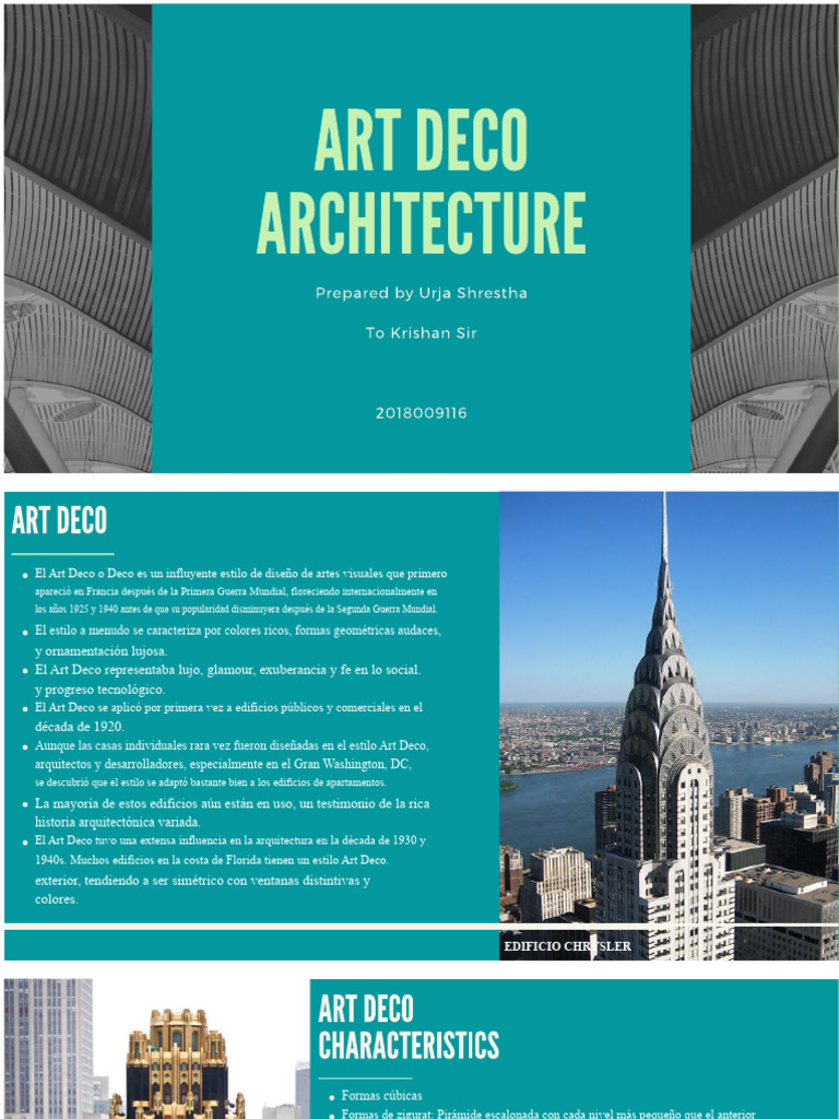 Historia y características del Art Deco | PDF | Diseño arquitectonico ...