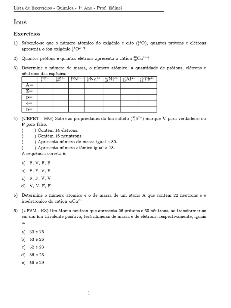 09 - Íons | PDF