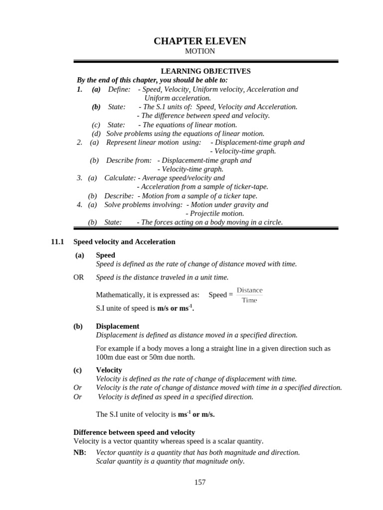 Understanding Motion: Speed, Velocity, Acceleration | PDF ...