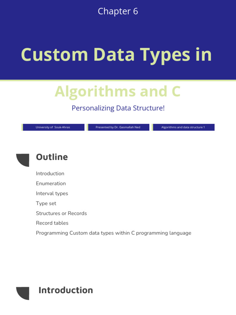 Chapter 6 - Costumized Types | PDF | Data Type | Integer (Computer Science)