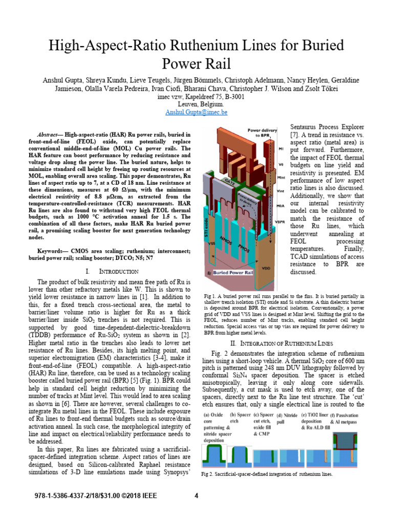 High-Aspect-Ratio Ruthenium Power Rails | PDF | Semiconductor Device ...
