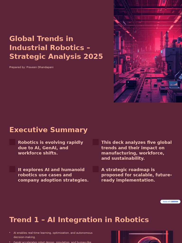 Global Industrial Robotics Trends 2025 | PDF | Robotics | Artificial ...