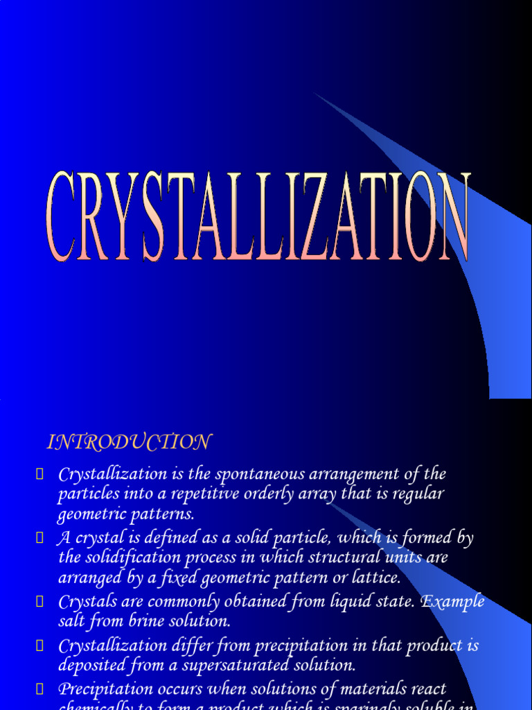 Understanding Crystallization Processes | PDF | Crystallization ...
