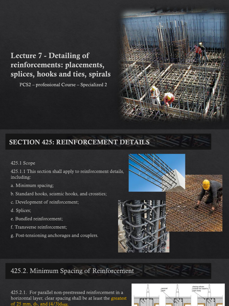 Reinforcement Detailing Guidelines | PDF | Mechanical Engineering