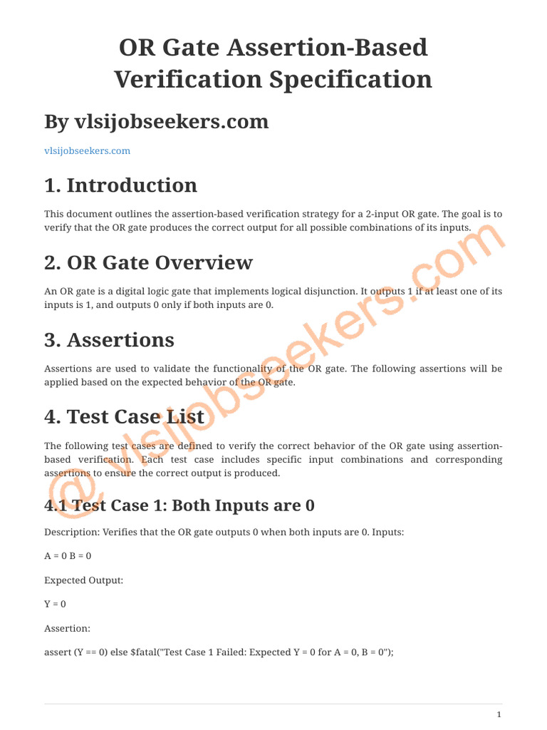 Or Gate Formal Verification Plan | PDF | Formal Verification | Power Supply