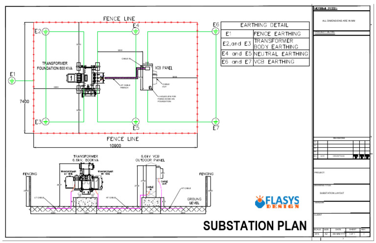 Substation Layout Plan 800 KVA | PDF