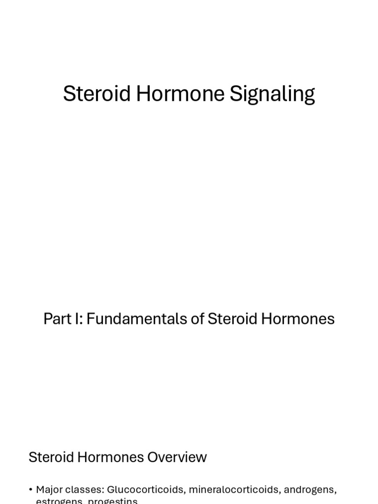 Steroid Hormone Signaling Overview | PDF | Steroid Hormone | Hormone