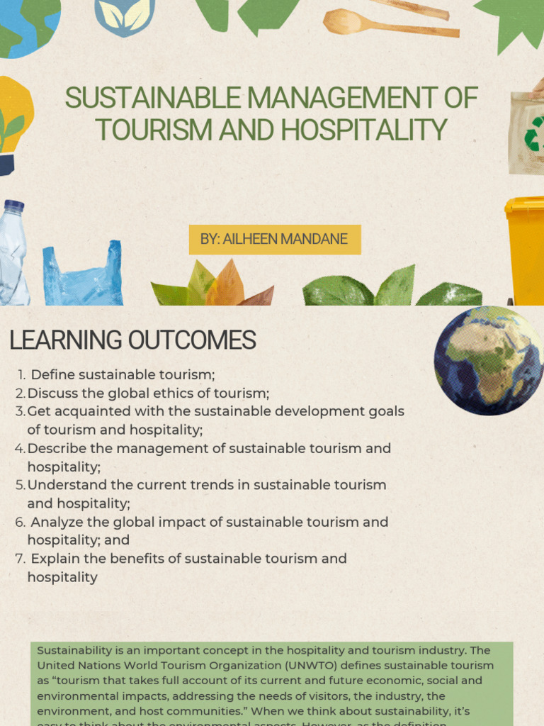 Chapter 9 Sustainable Management of Tourism and Hospitality With SDG's ...