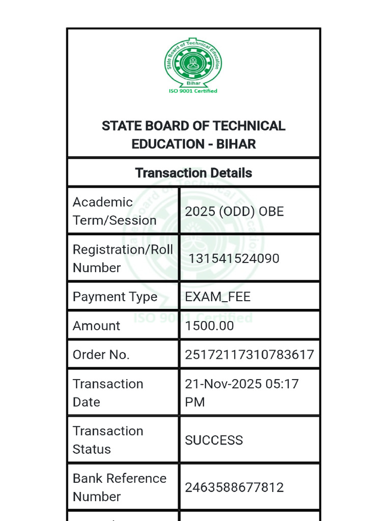 Fee Receipt | PDF