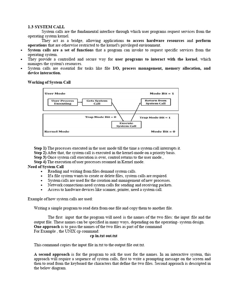 Understanding System Calls in OS | PDF | Operating System | Kernel ...