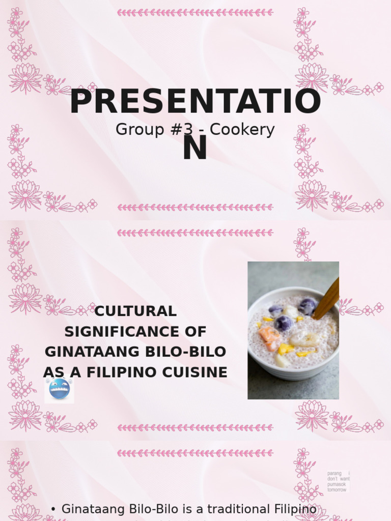 Presentation Group 3 Cookery | PDF