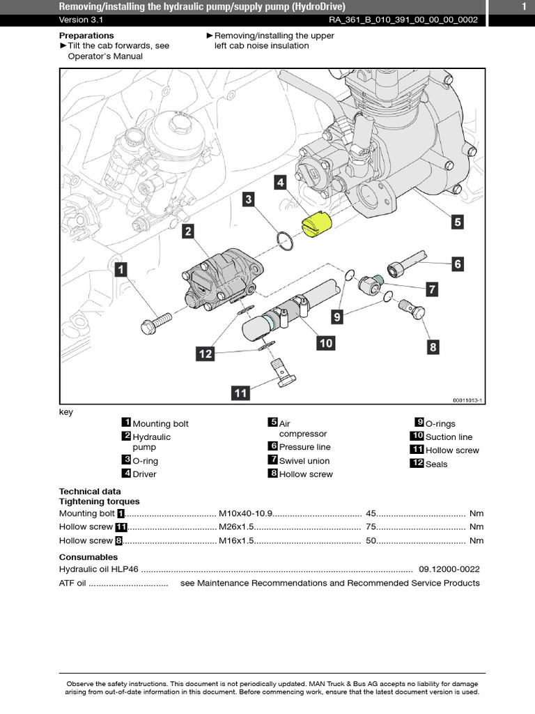 Hydraulic Pump Installation Guide | PDF | Pump | Mechanical Engineering