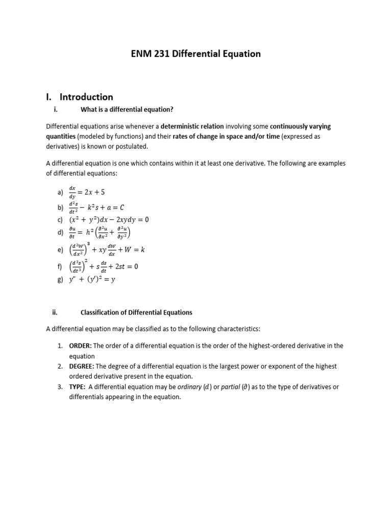 Copy of Introduction to Differential Equation and Variable Separable ...