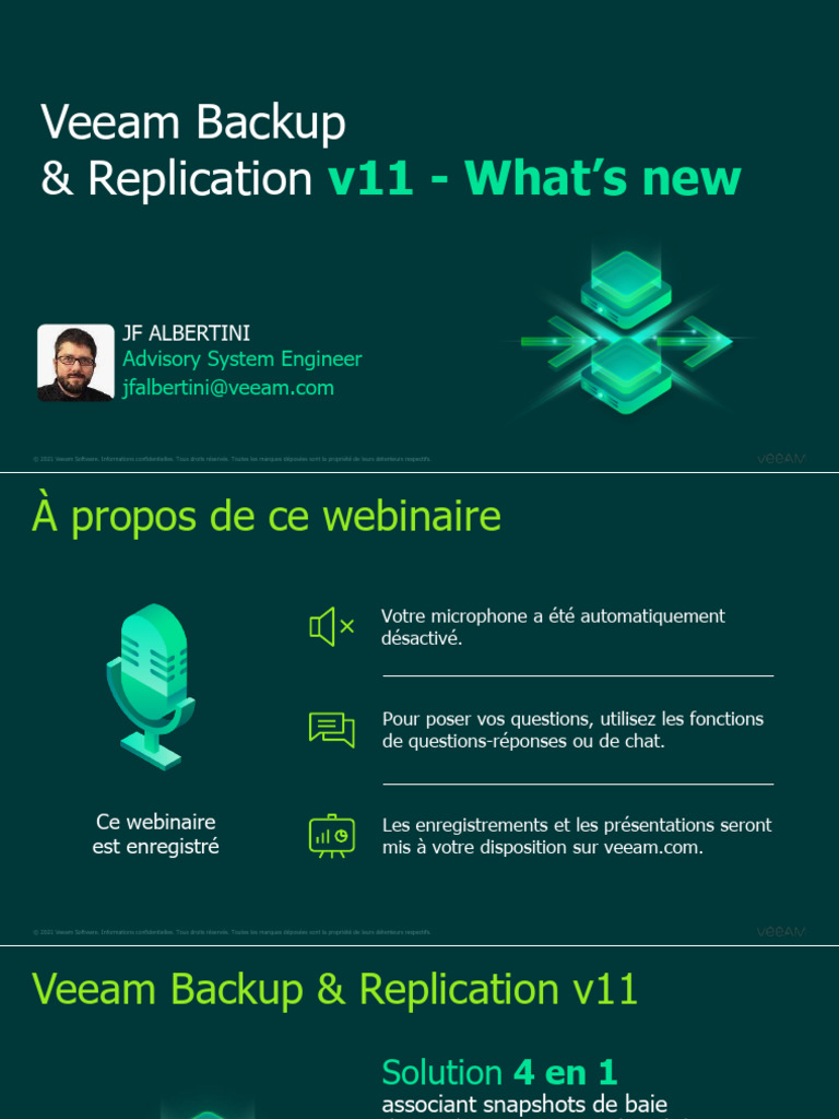 Nouveautés Veeam Backup v11 2021 | PDF | Sauvegarde (informatique ...